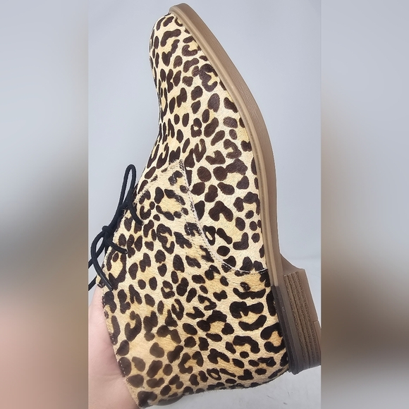 Hush Puppies Women's Leather Bailey  Leopard Print Chukka Ankle Booties Size 10W - Picture 8 of 15